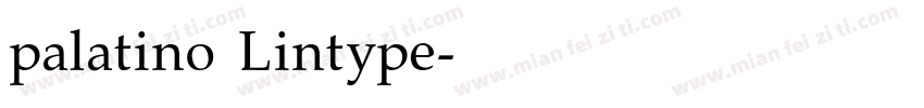 palatino Lintype字体转换